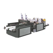 स्वत: उच्च गति डबल रंग टी शर्ट बैग बनाने मशीन